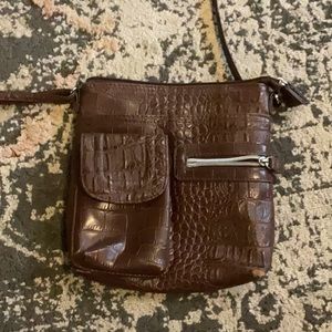 Brown Side Purse With Pockets